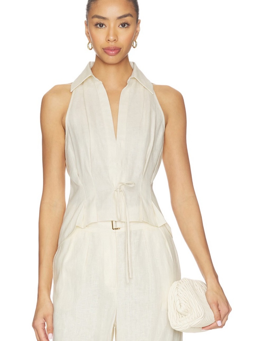 Hevron Sloan Linen Vest